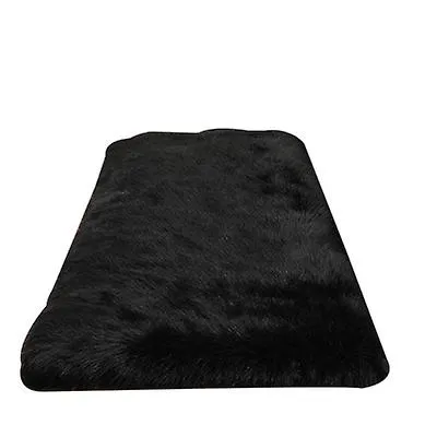 100cm black Plush round bedroom carpet round cushion AZ1928