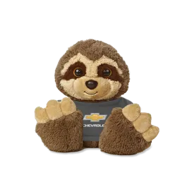 10" Sassafras Brown Sloth Wearing Chevrolet Tee