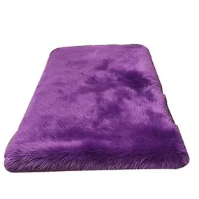 130cm purple Plush round bedroom carpet round cushion AZ1914