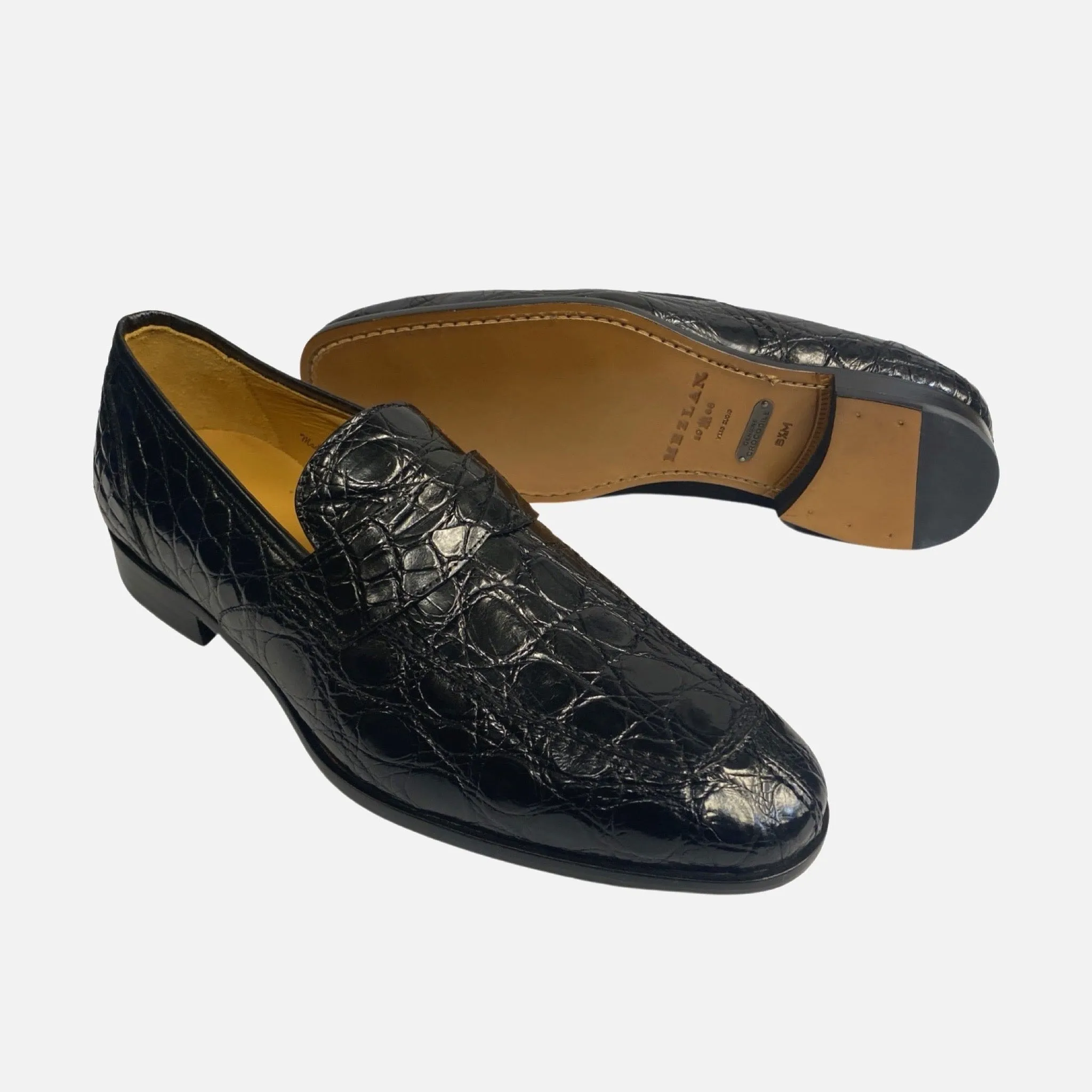 4993 Mezlan Crocodile Penny loafer for Men