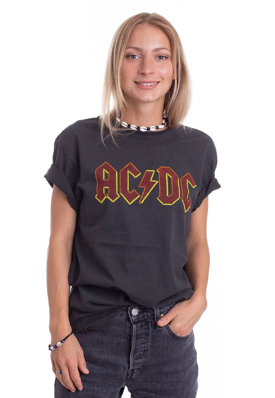 AC/DC - Logo Charcoal - T-Shirt