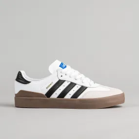 Adidas Busenitz Vulc Samba Shoes - White / Core Black / Bluebird