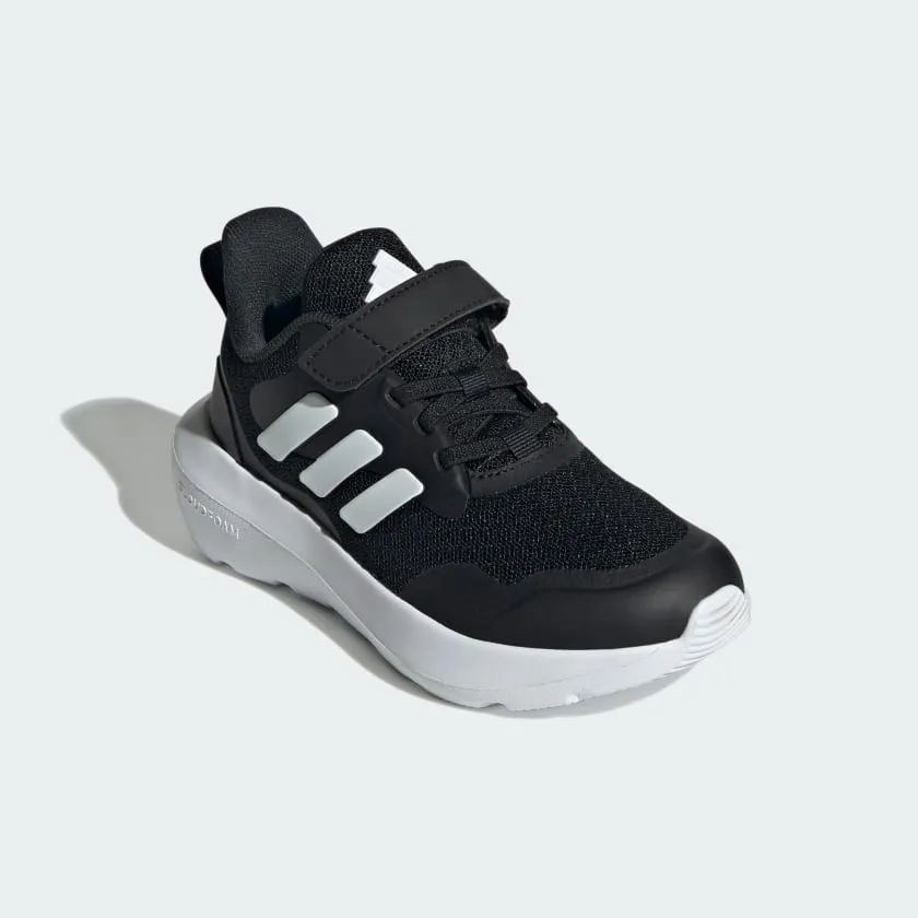 ADIDAS KID'S FORTARUN SIZES 11-3 BLACK/WHITE SHOES