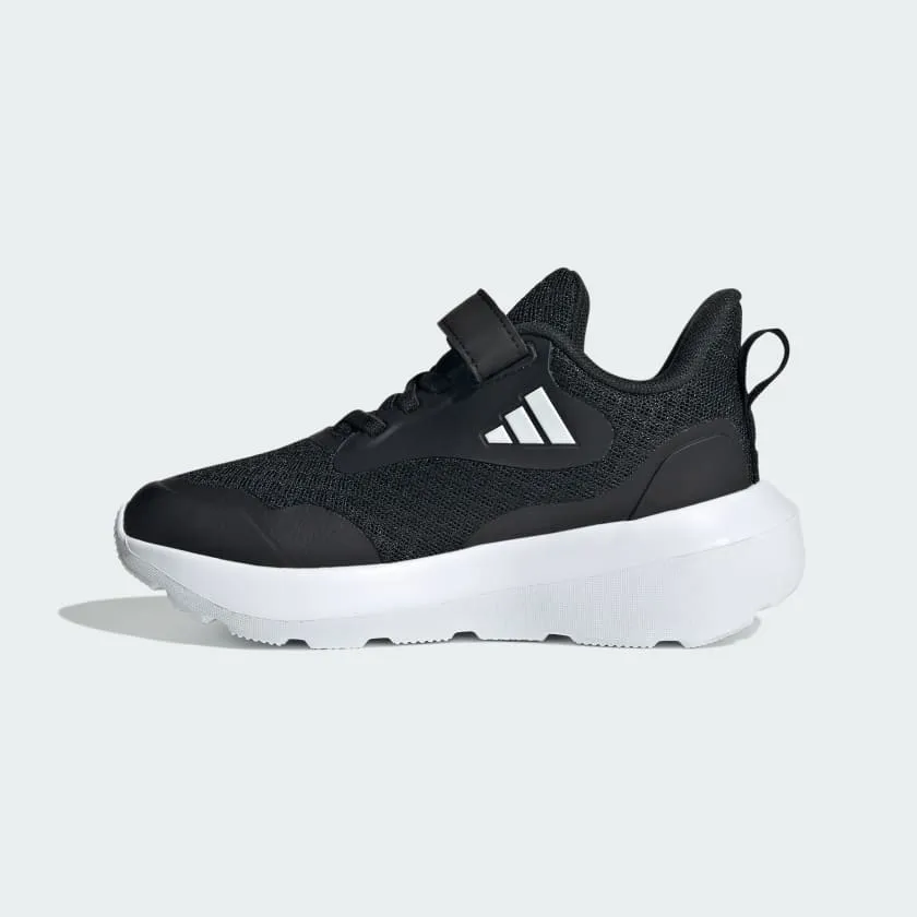 ADIDAS KID'S FORTARUN SIZES 11-3 BLACK/WHITE SHOES