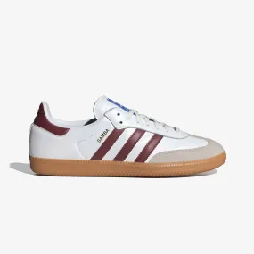 ADIDAS ORIGINALS | SAMBA OG { WHITE/BURGUNDY/GUM