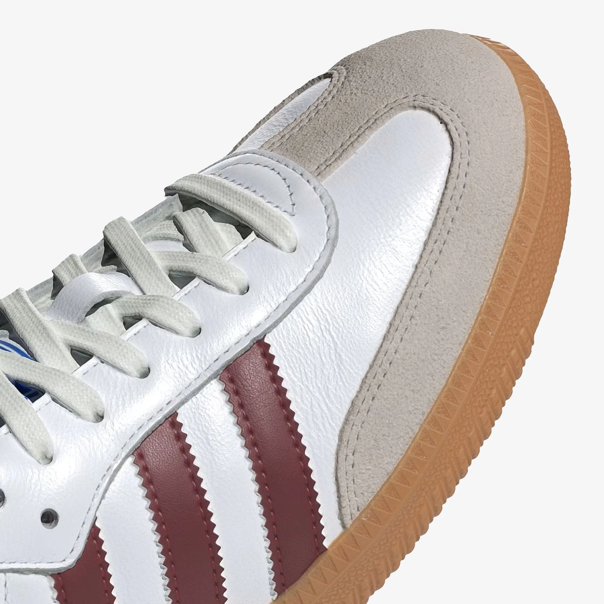 ADIDAS ORIGINALS | SAMBA OG { WHITE/BURGUNDY/GUM