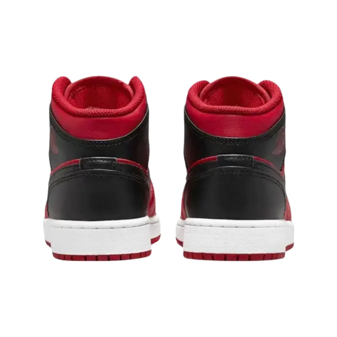 Air Jordan 1 Mid Reverse Bred Black Gym Red White