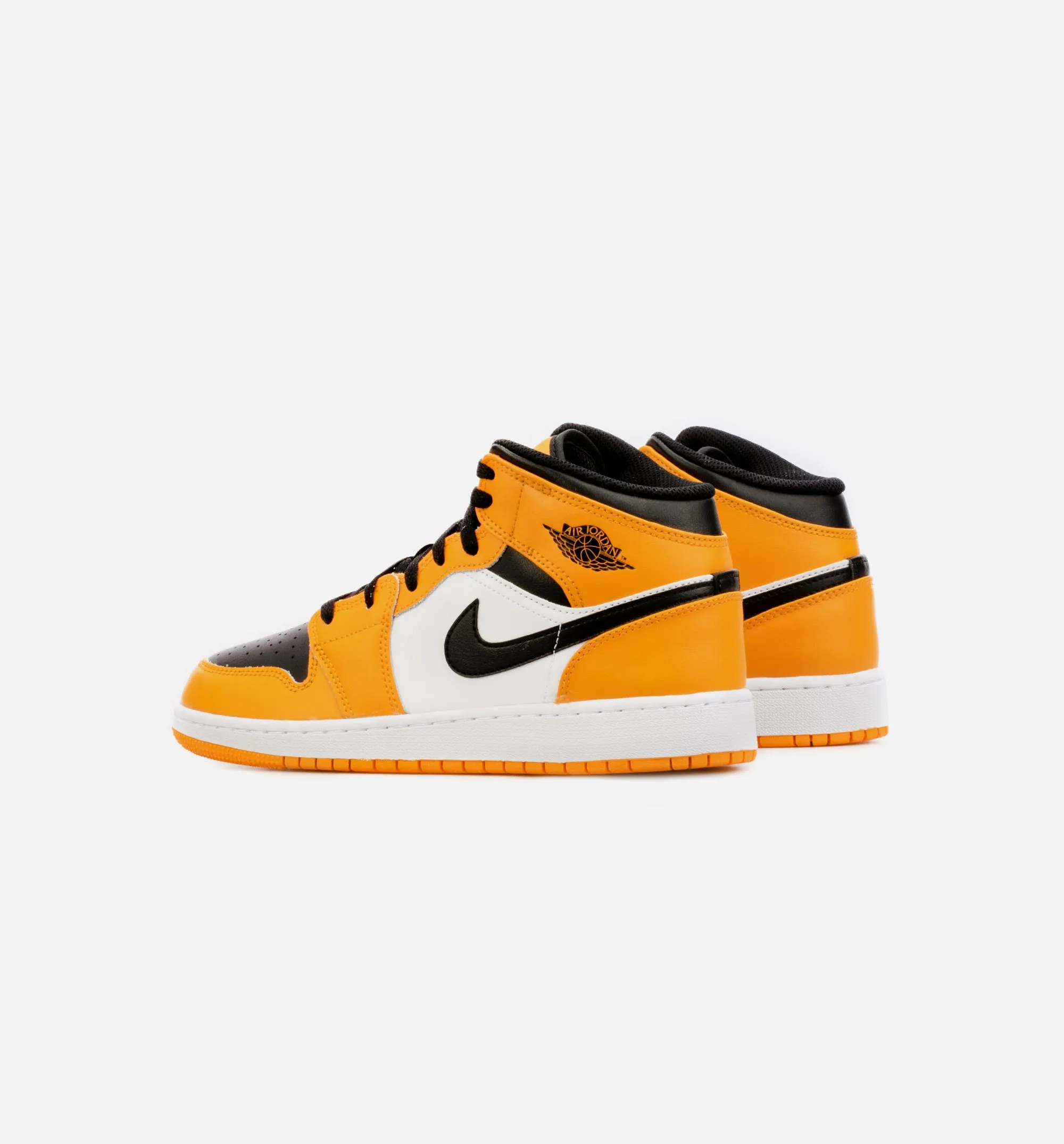 Air Jordan 1 Mid Yellow Toe Grade School Lifestyle Shoe - Yellow/Black