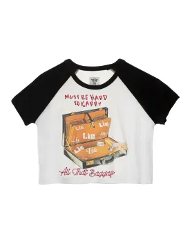 All That Baggage All Yours Crop Tee