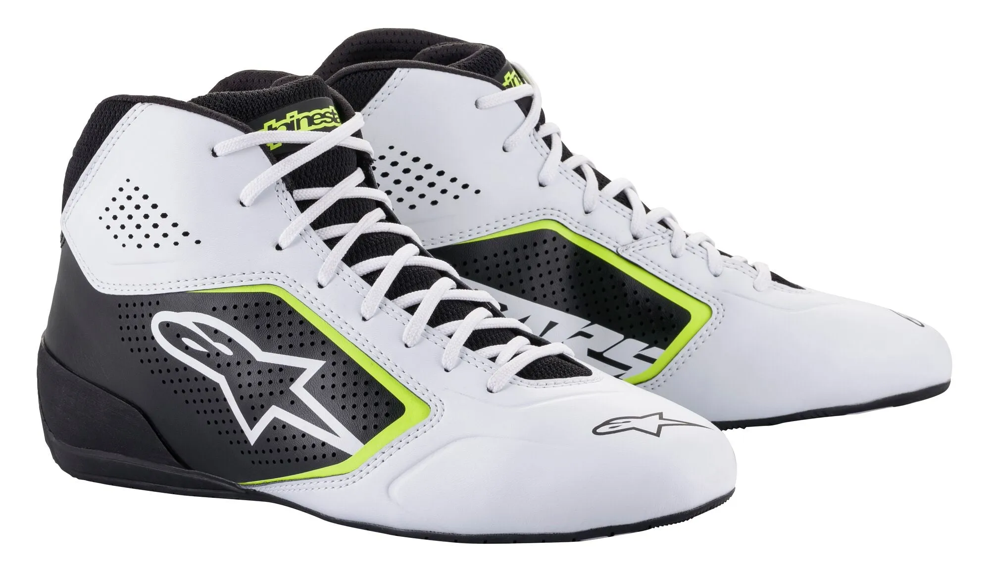 ALPINESTARS 2711521_215_7 Karting shoes TECH-1 K START V2, white/black/yellow fluo, Size 39