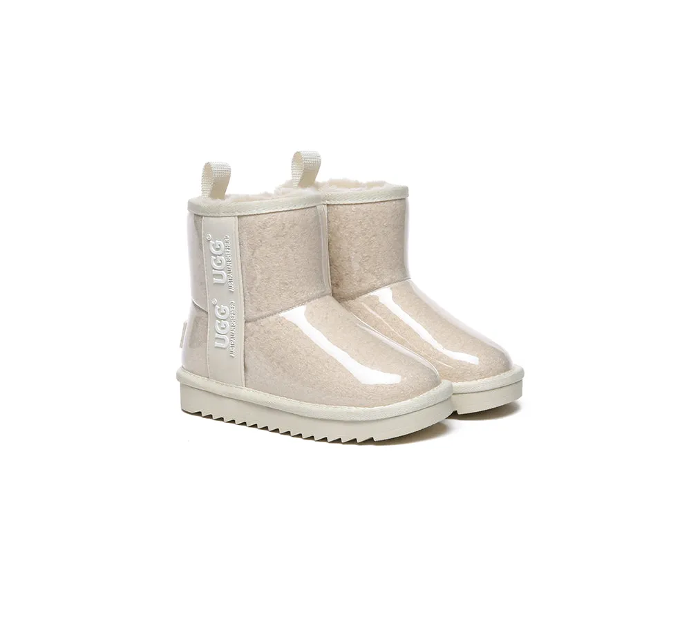 AUSTRALIAN SHEPHERD® UGG Kids Clear Waterproof Shearling Boots Coated Classic