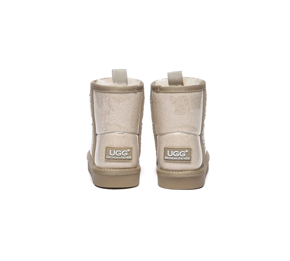 AUSTRALIAN SHEPHERD® UGG Kids Clear Waterproof Shearling Boots Coated Classic