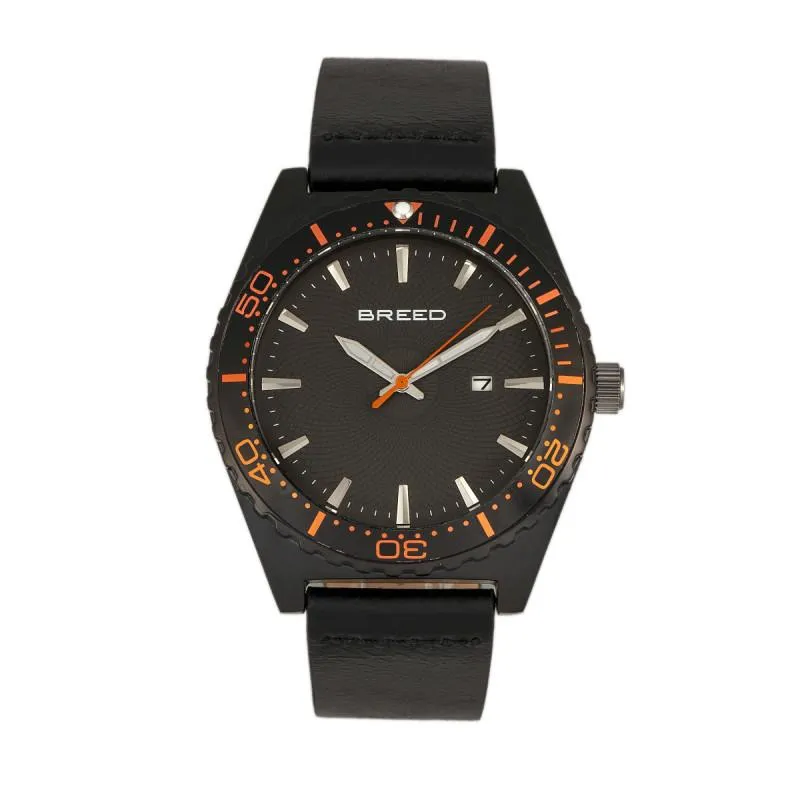 Breed Ranger Leather-Band Watch w/Date