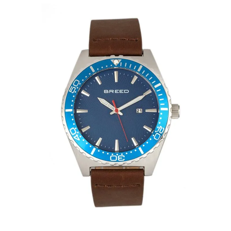 Breed Ranger Leather-Band Watch w/Date