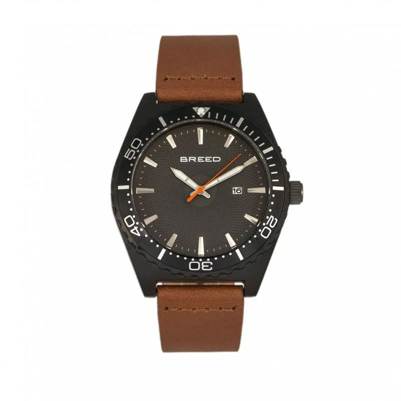 Breed Ranger Leather-Band Watch w/Date