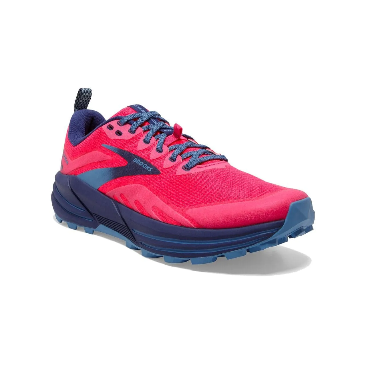 Brooks Cascadia 16 (Womens) - Pink/Flambe/Cobalt