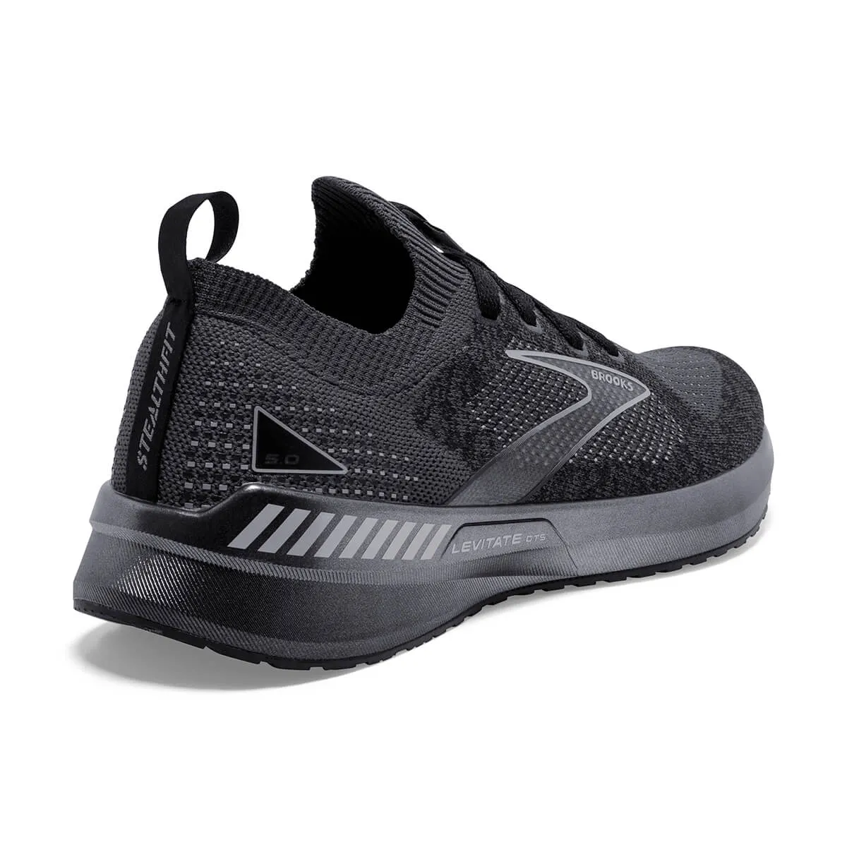 Brooks Levitate Stealthfit GTS 5 Mens | Black/ebony/grey