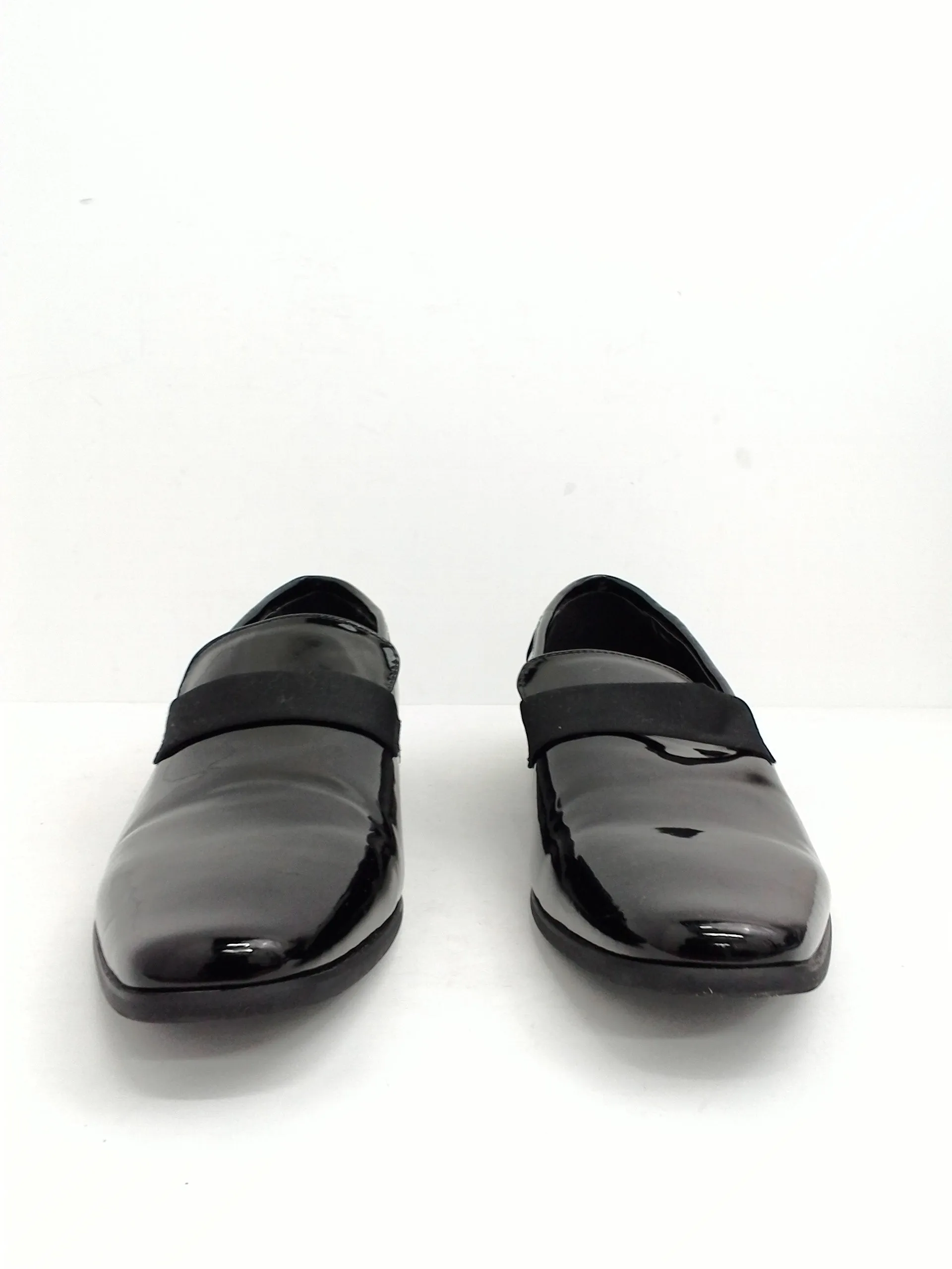 Calvin klein Men's Bernard Tuxedo Dress Shoes, Slip-On Loafers, Black Size 11.5 M