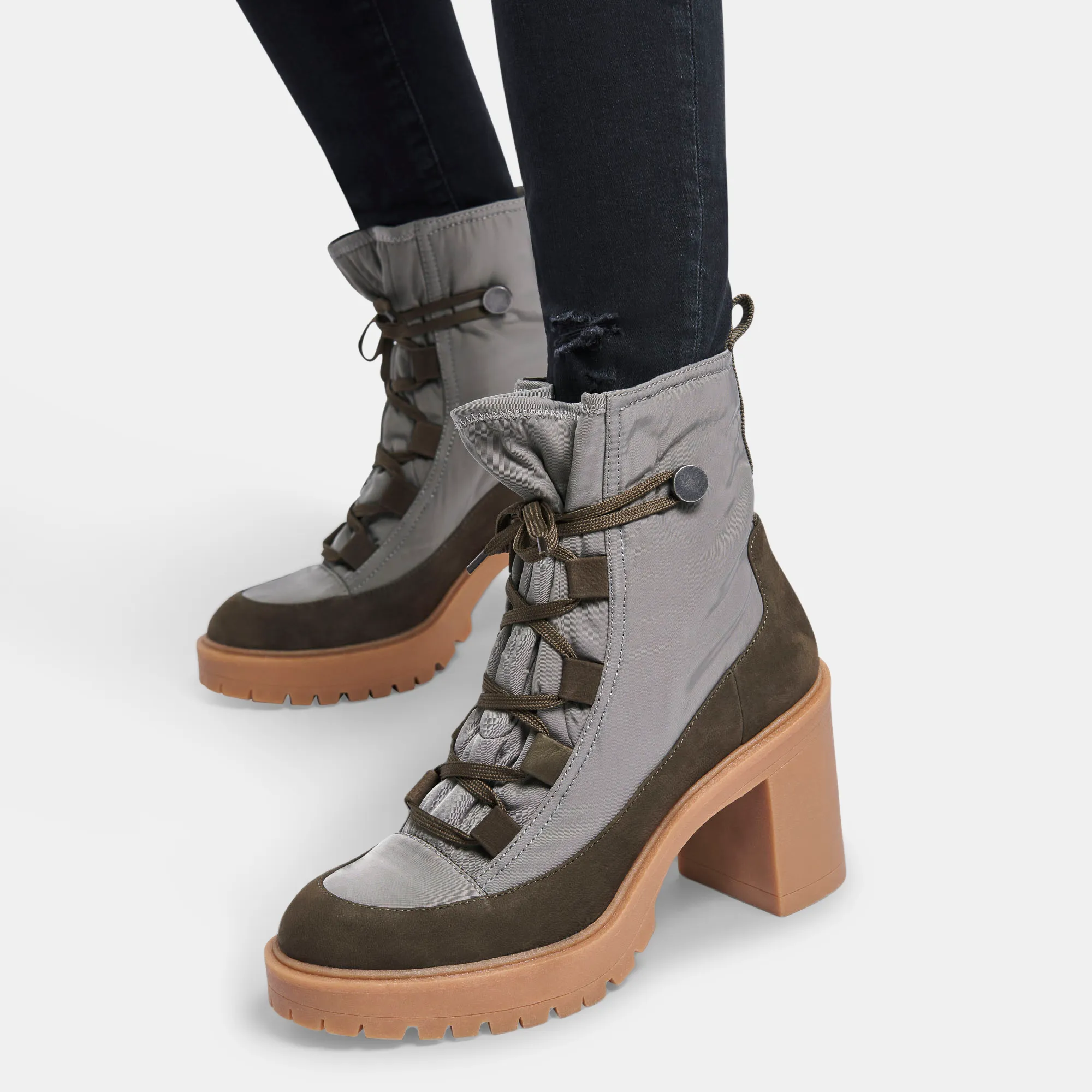 CELIDA BOOTS OLIVE MULTI NYLON - re:vita