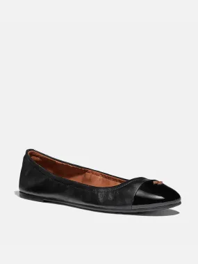 Coach Women's Bonnie Ballet Flat Shoes Black FG2541