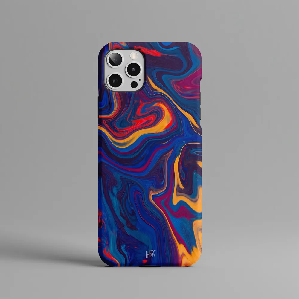 Cobalt Fusion | Marble Ink Pattern Hard Phone Case