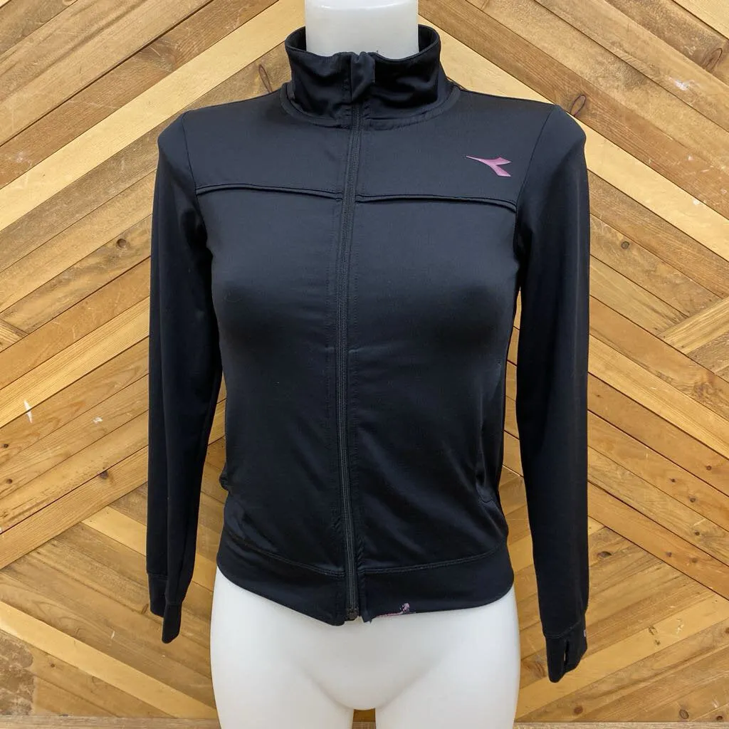 Diadora - Kid's Zip Up Athletic Top - MSRP $50: Black-children-MD