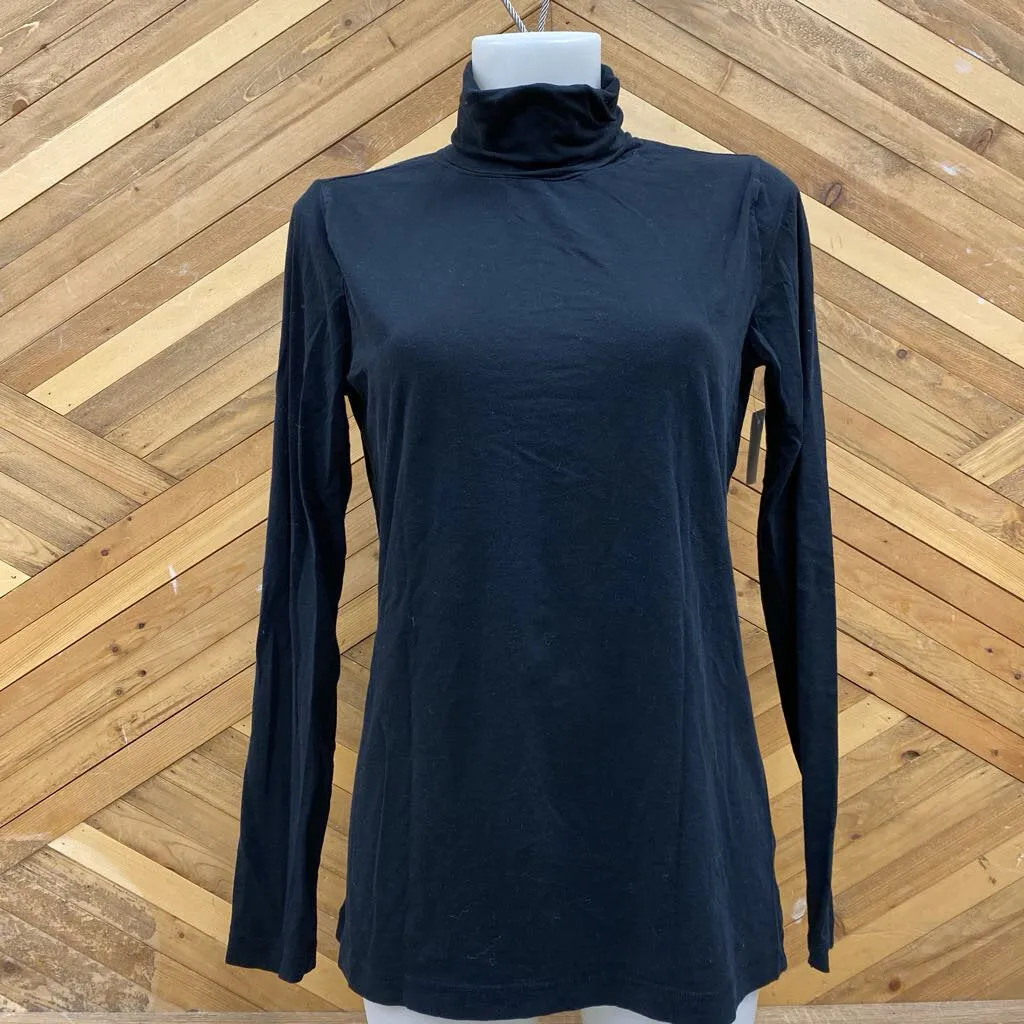 Eddie Bauer - Women's Turtleneck Top - MSRP $38: Black-women-LG