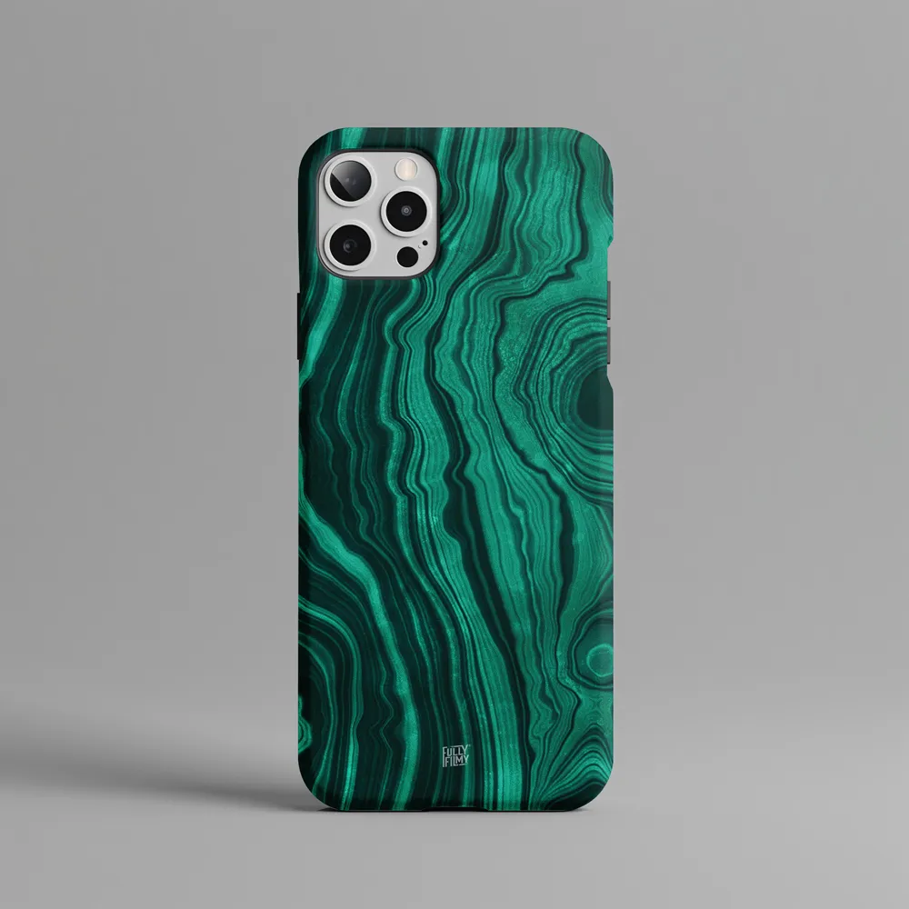 Emerald Oasis | Marble Ink Pattern Hard Phone Case