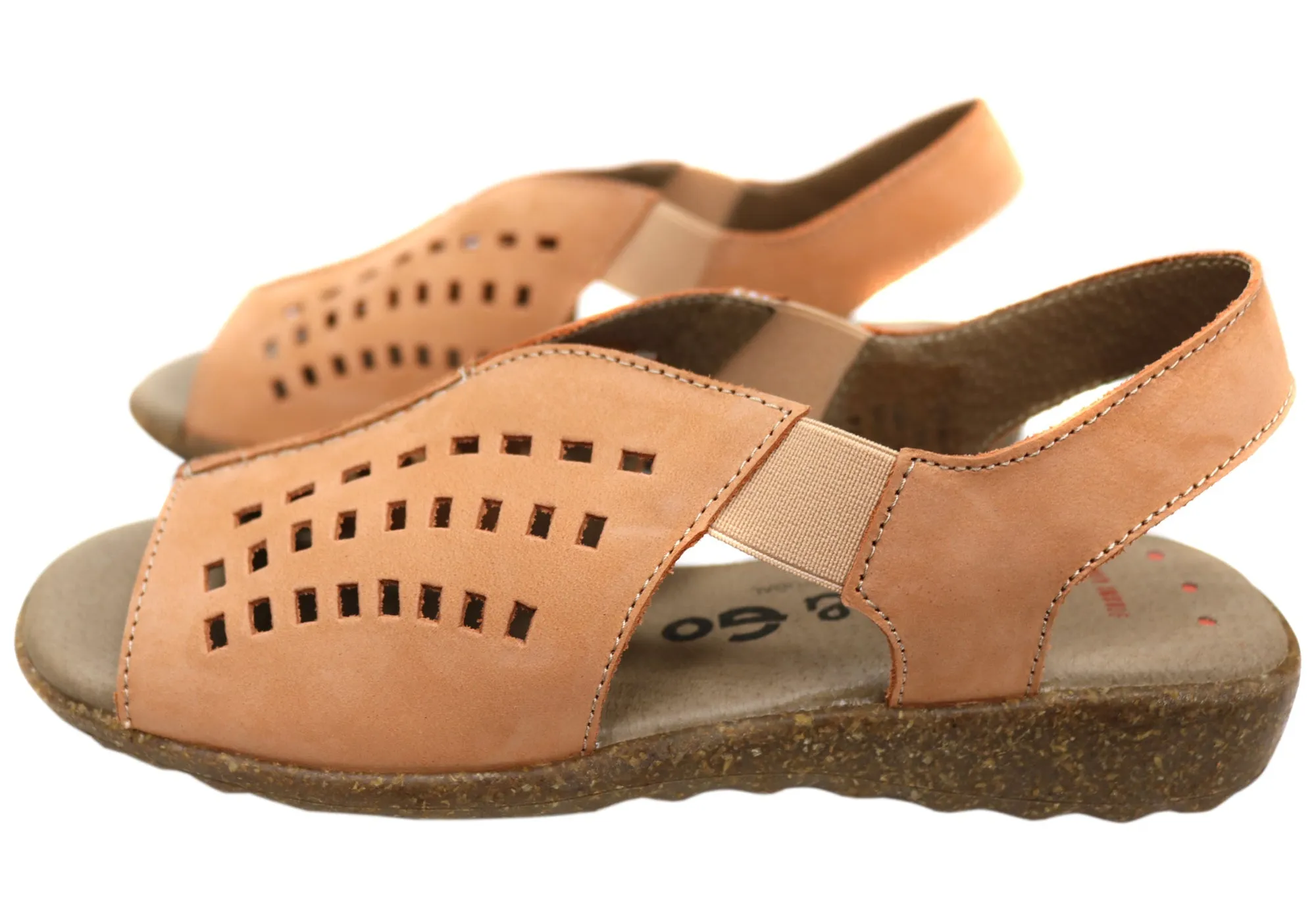 Flex & Go Rochela Womens Comfortable Leather Sandals Made In Portugal