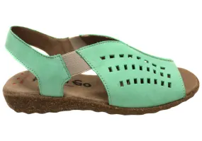 Flex & Go Rochela Womens Comfortable Leather Sandals Made In Portugal