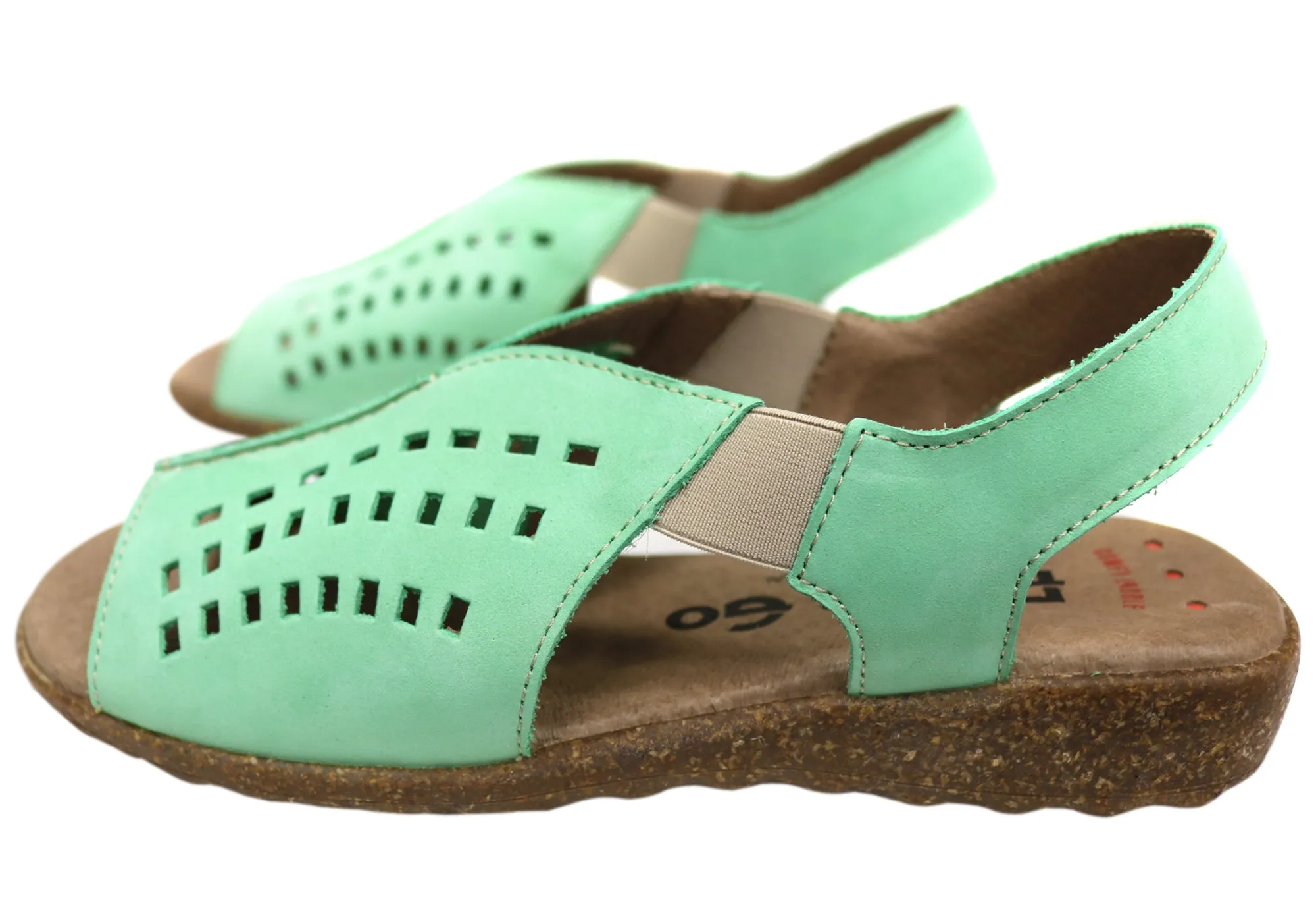 Flex & Go Rochela Womens Comfortable Leather Sandals Made In Portugal