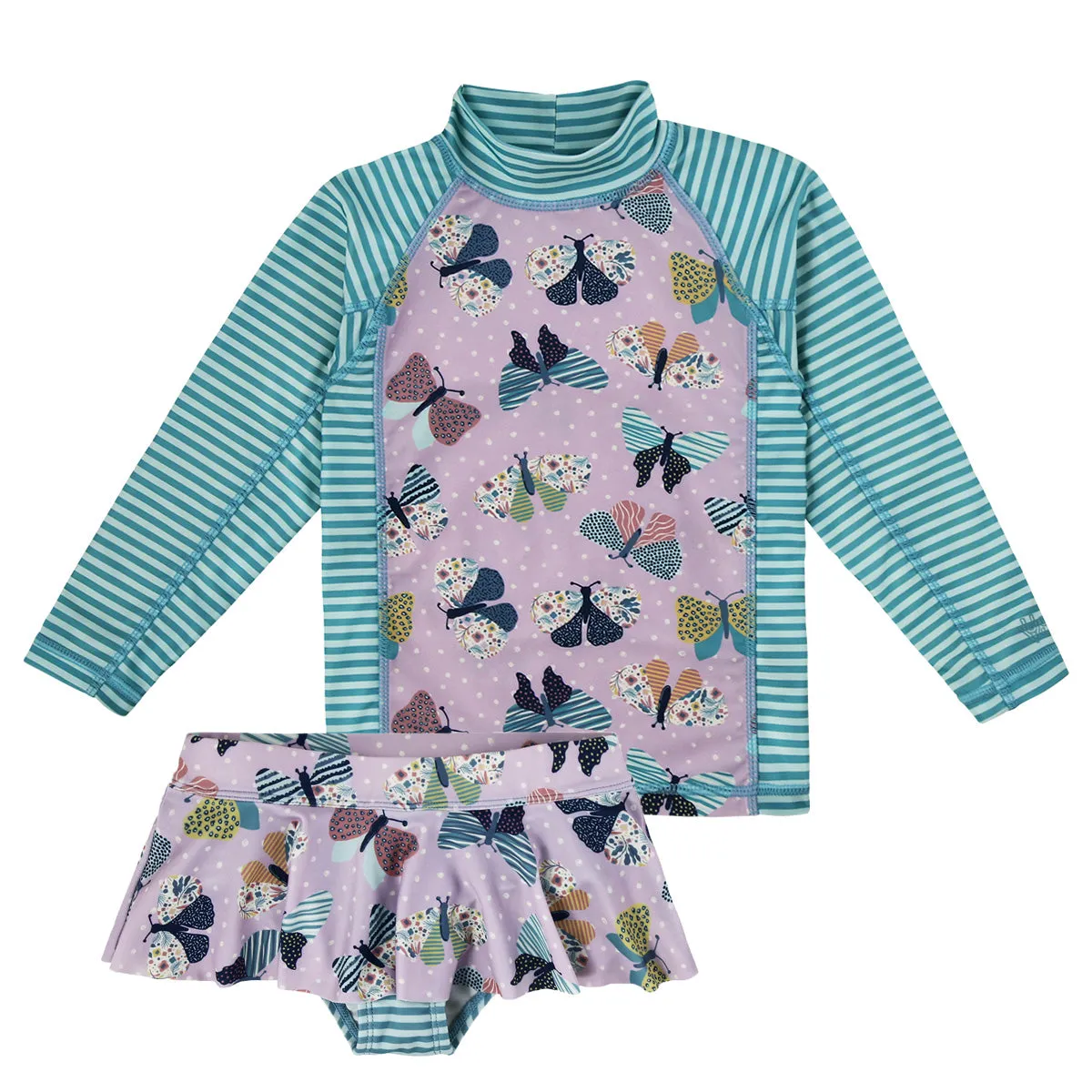 Girl's 2PC Long Sleeve Sunny Swim Set