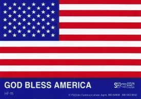 God Bless America American Flag Hard Hat Sticker #HF-15