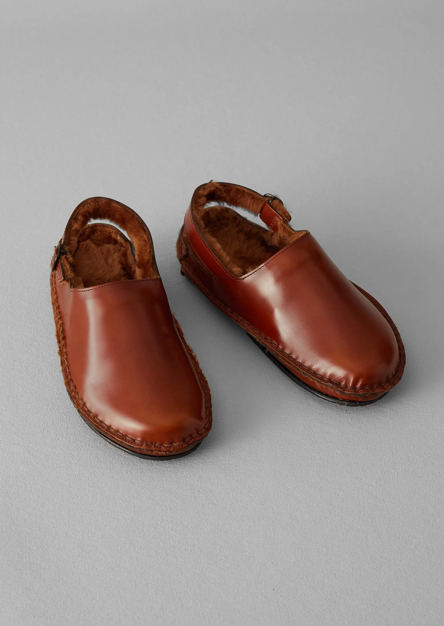 Hereu Cargol Sheepskin Mules | Tan