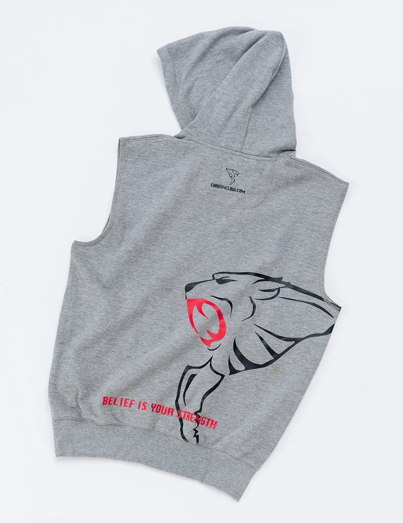 Hoodie Sleeveless - Grey or Black