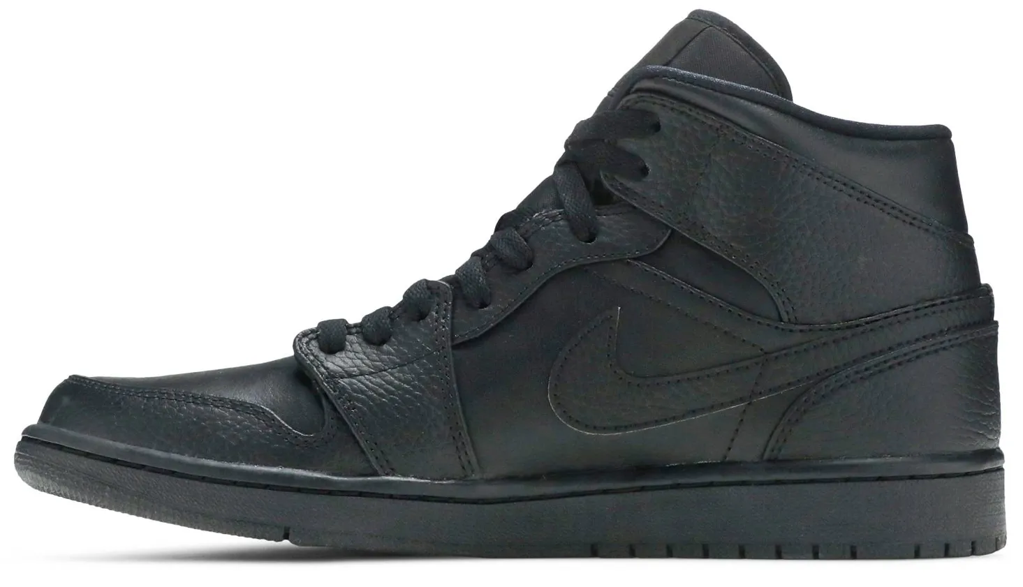 JORDAN 1 MID TRIPLE BLACK (M)