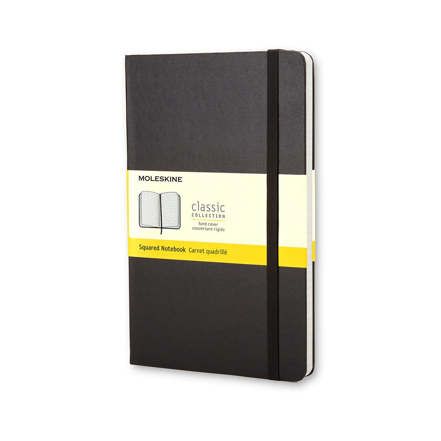 Large Moleskine Notebook, 5" x 8 1/4", Black Cover (Various Styles)