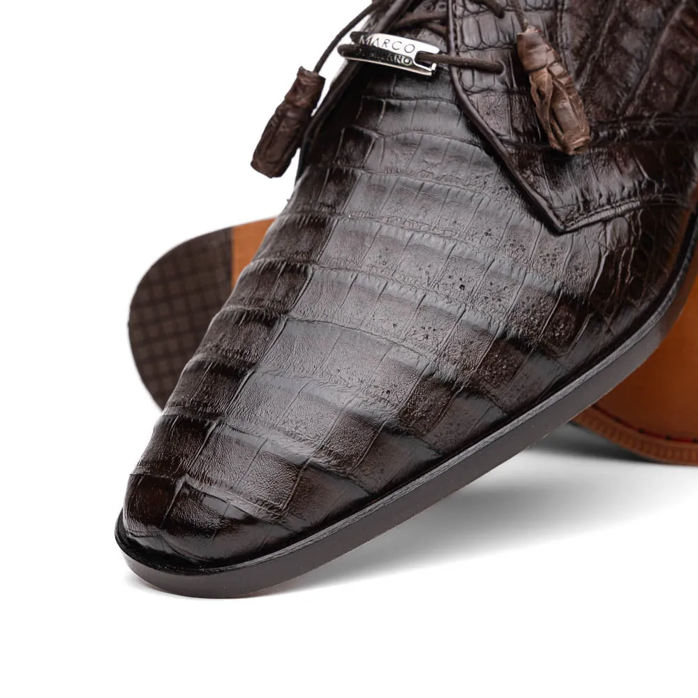 Marco Di Milano Lacio Derby Brown Caiman Shoes