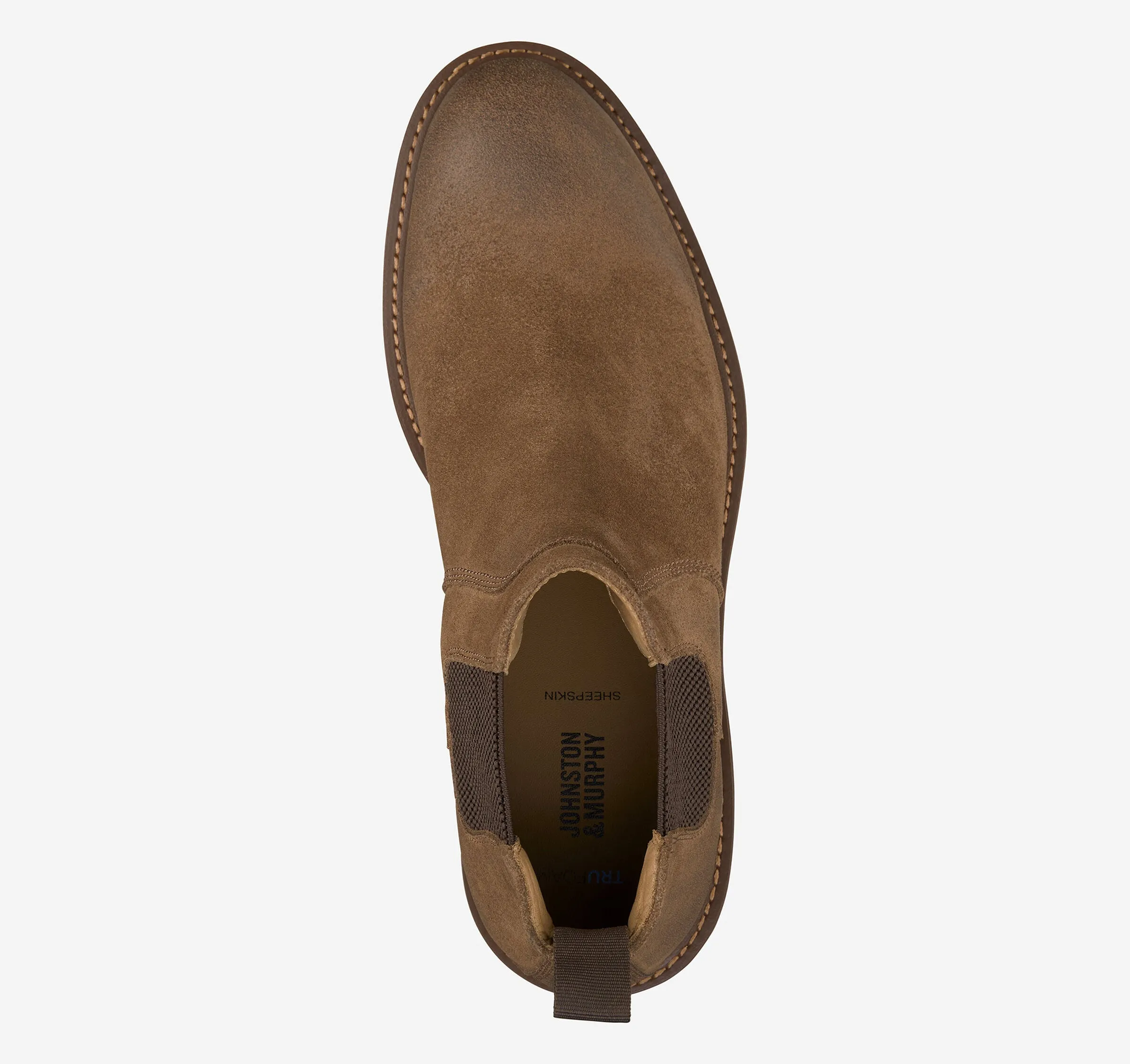 Men's Johnston & Murphy | Barrett Chelsea Boot | Tan Oiled Suede