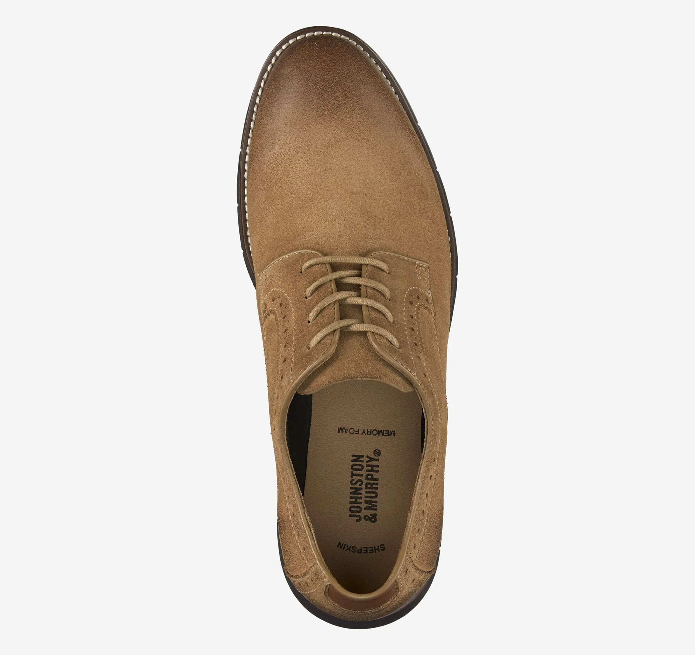 Men's Johnston & Murphy | Holden Plain Toe | Taupe Suede