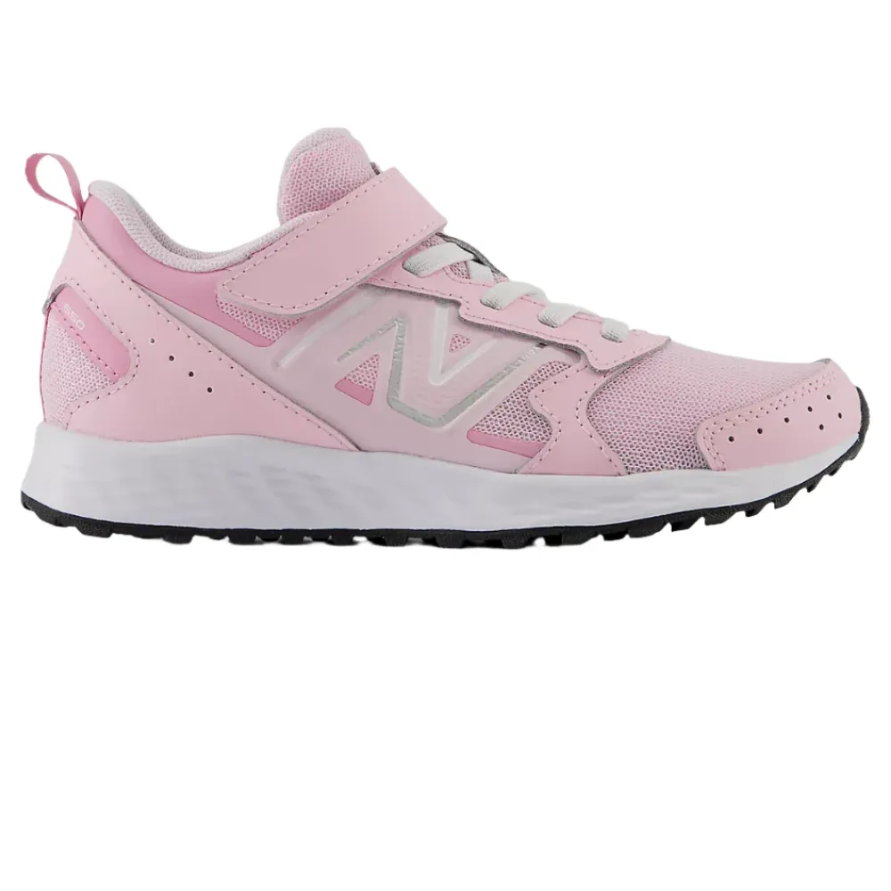 New Balance Little Girls Fresh Foam 650 Bungee Lace Velcro Light Raspberry