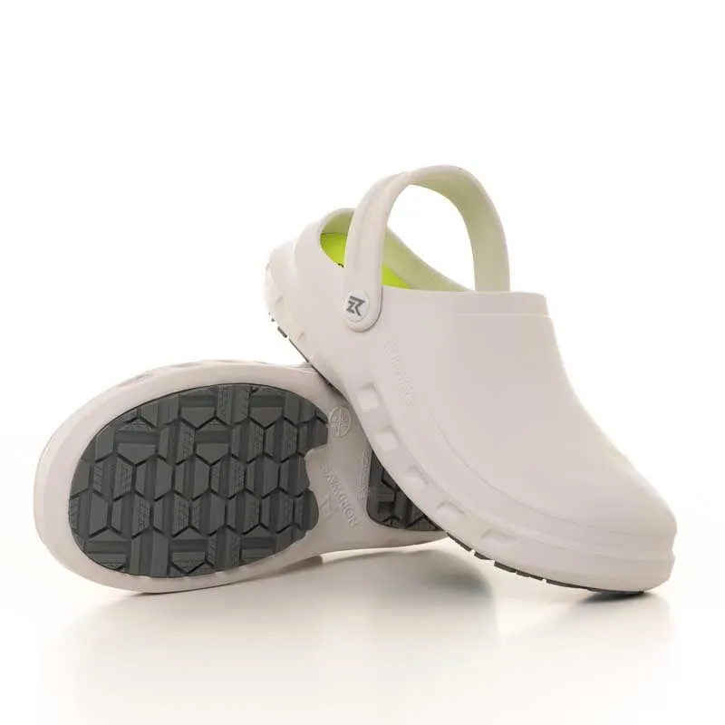 NFORZ white unisex non-perforated safety clog - NORDWAYS