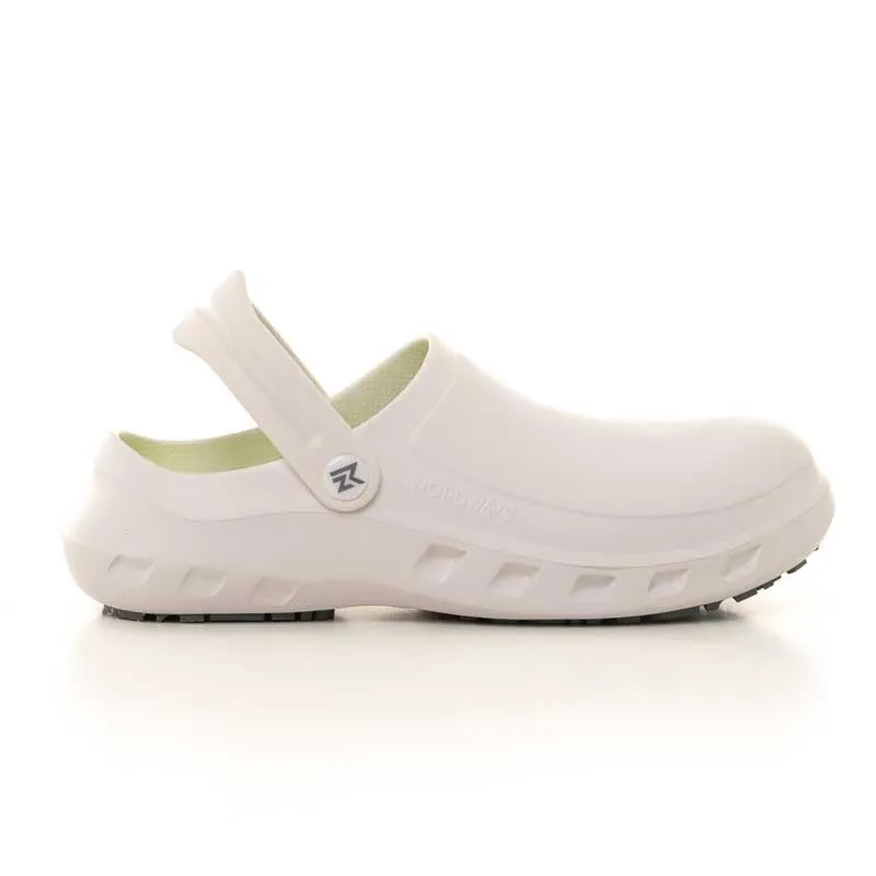 NFORZ white unisex non-perforated safety clog - NORDWAYS