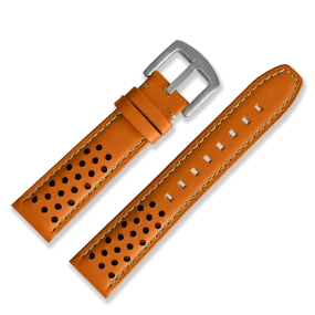 Racing Leather Straps Orange 20 mm