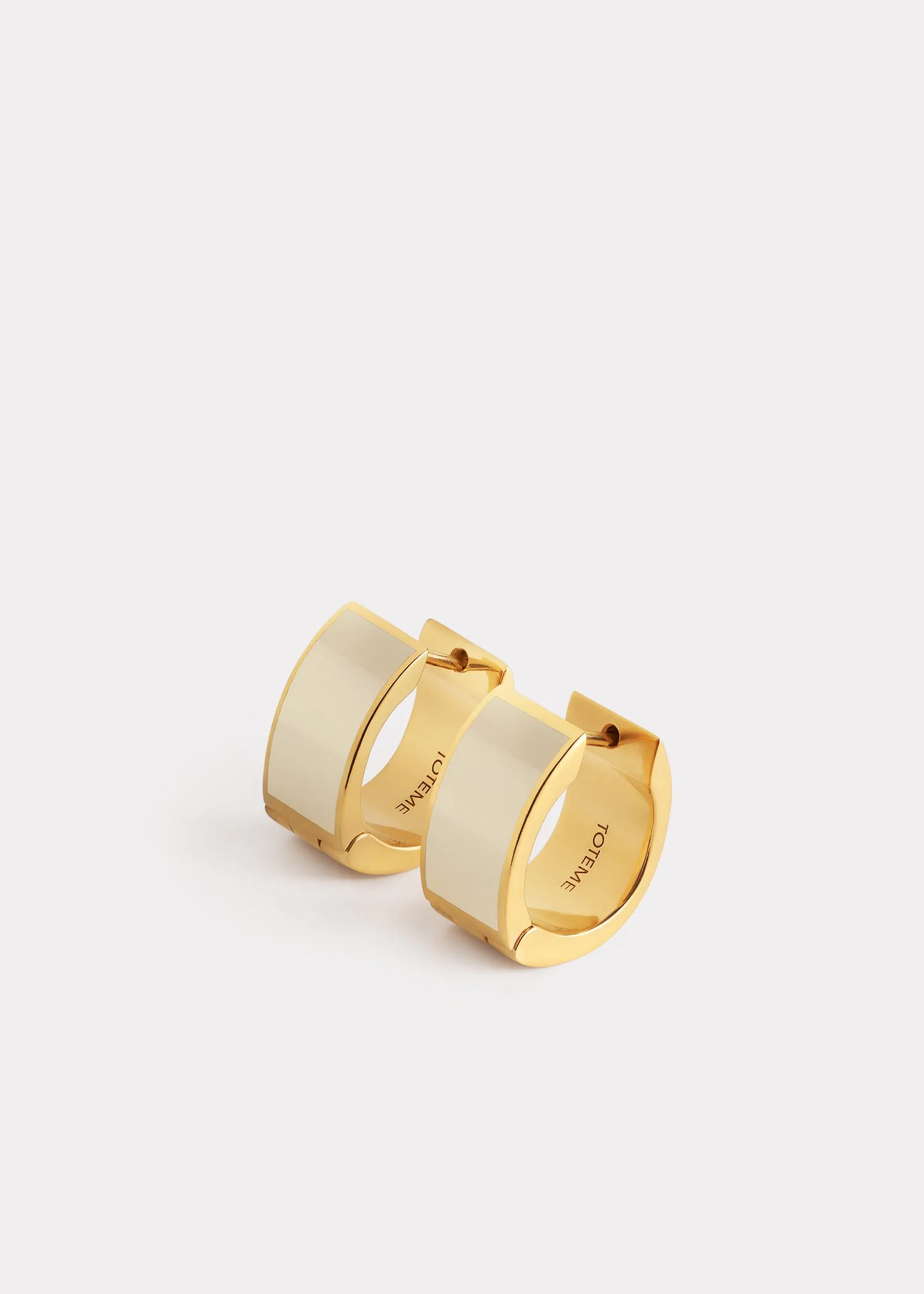 Signature hoops ecru/gold