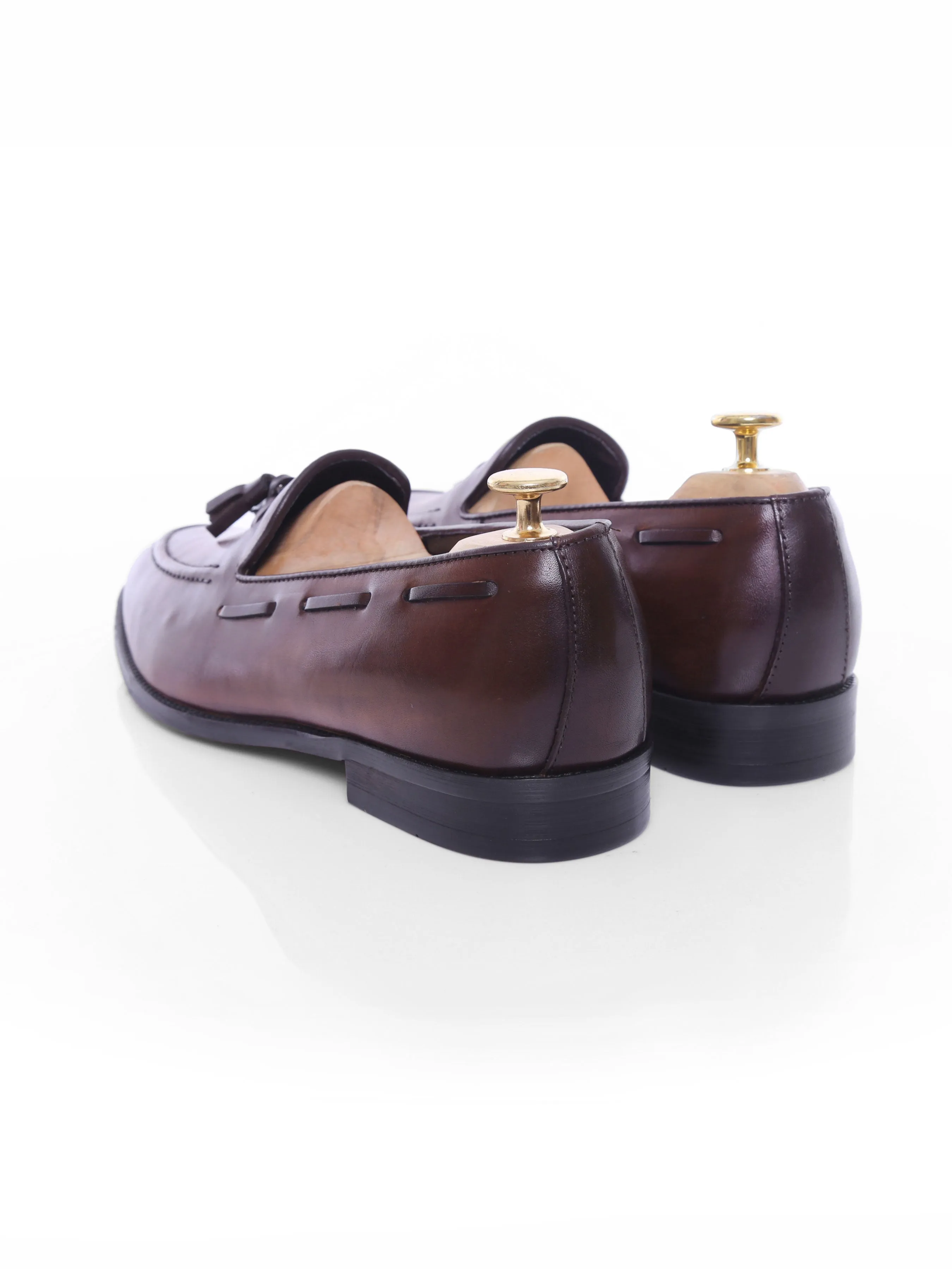 Tassel Loafer - Dark Brown (Hand Painted Patina)