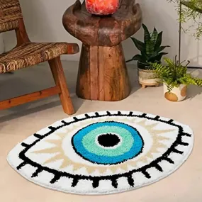 Thick Non Slip Evil Eye Rug