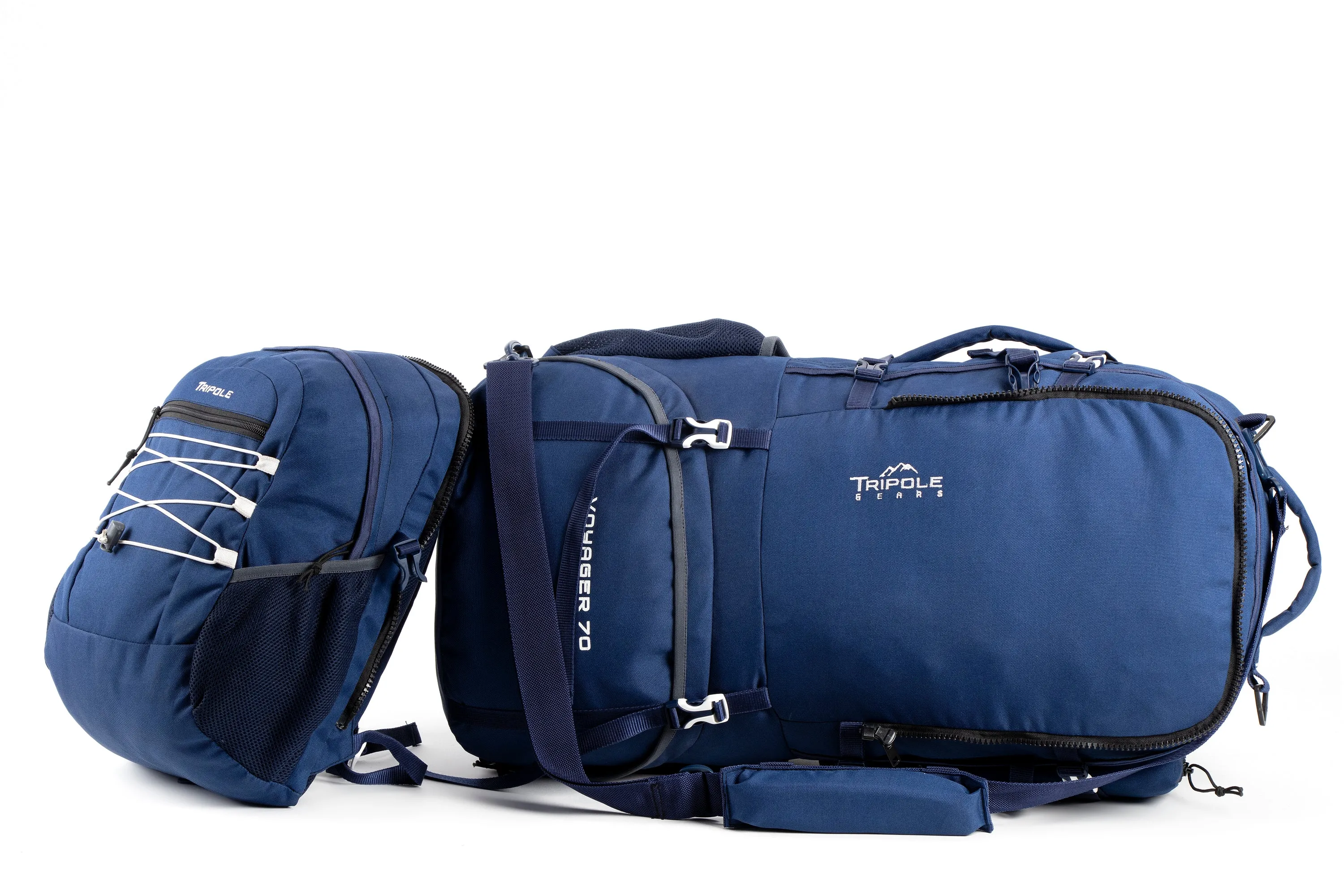 Tripole Voyager Rucksack and Backpack for Travelling with Detachable Bag | 70 Litres | Navy Blue