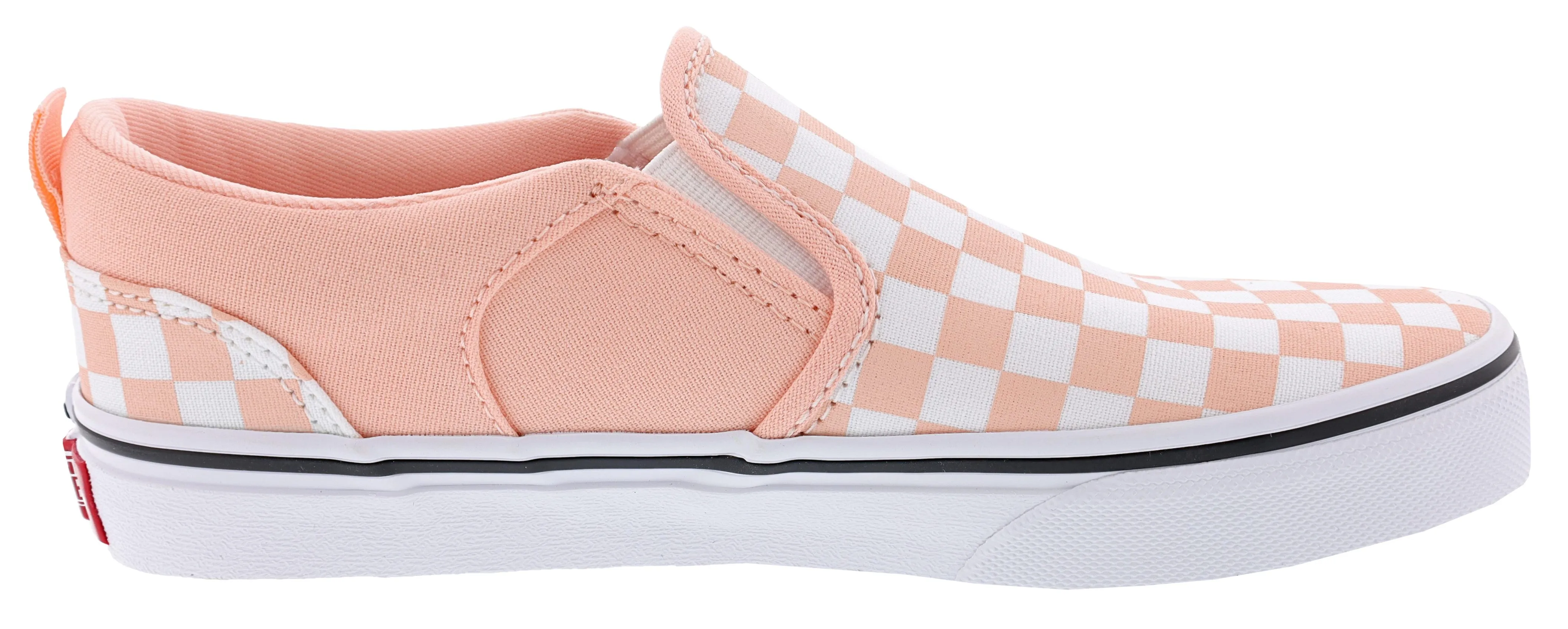 Vans Kid's Asher Checkerboard Slip On Sneakers