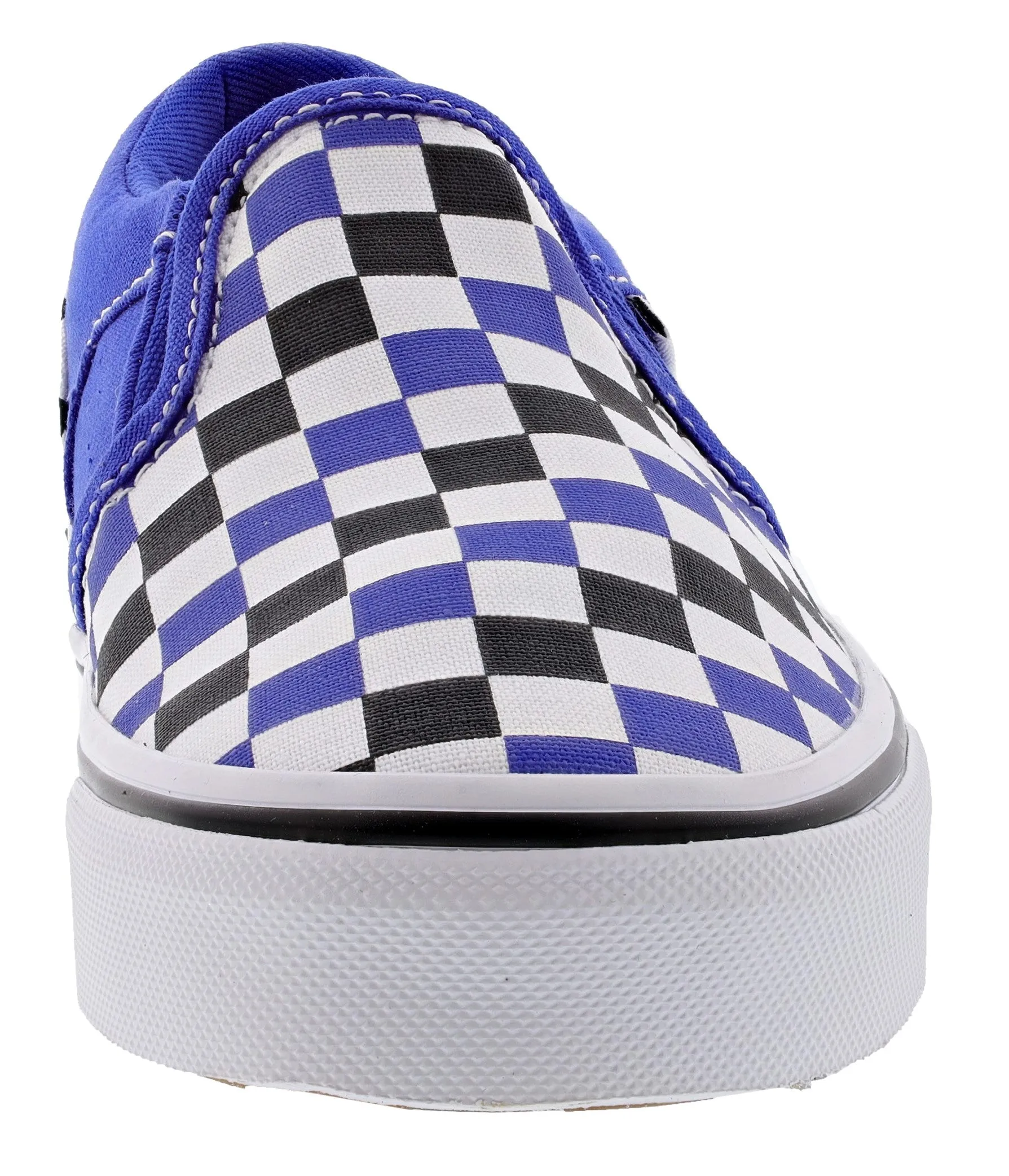 Vans Kid's Asher Checkerboard Slip On Sneakers